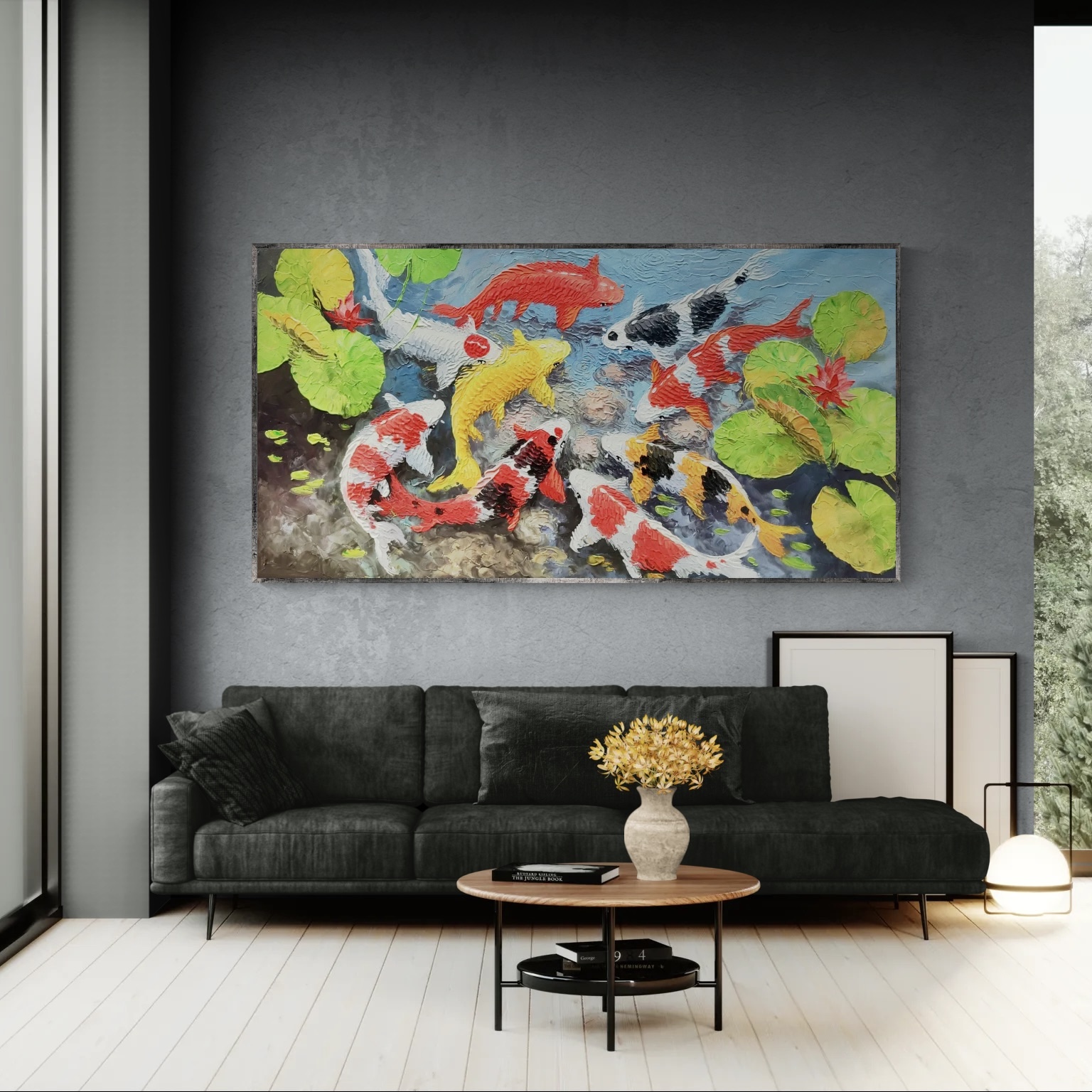 Koi Symphony in Bloom