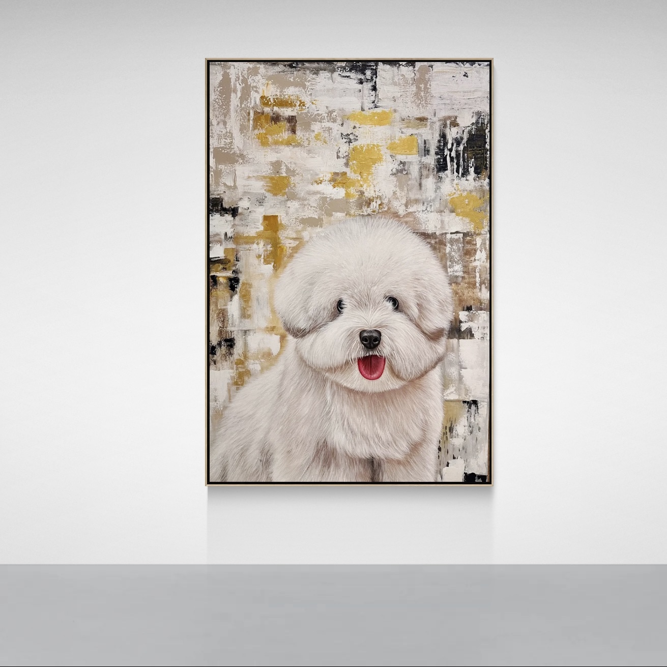 (Customs Pet Portrait) Golden Whispers of a Gentle Companion