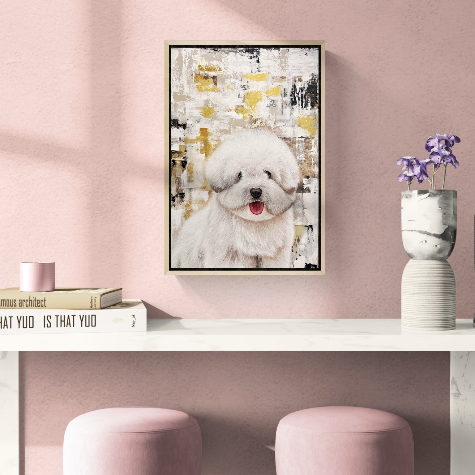 (Customs Pet Portrait) Golden Whispers of a Gentle Companion image 2