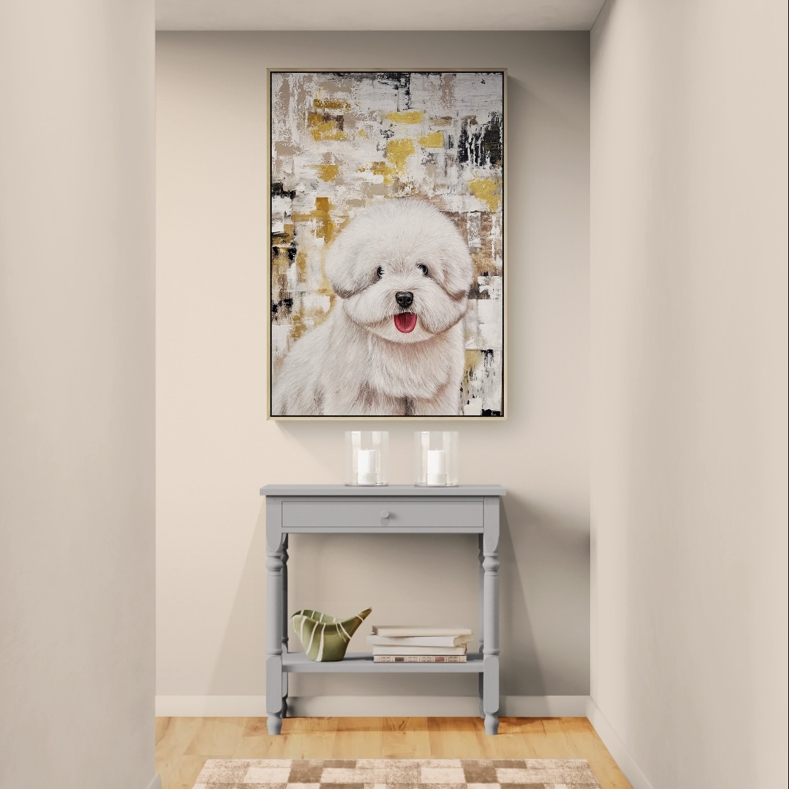 (Customs Pet Portrait) Golden Whispers of a Gentle Companion image 3