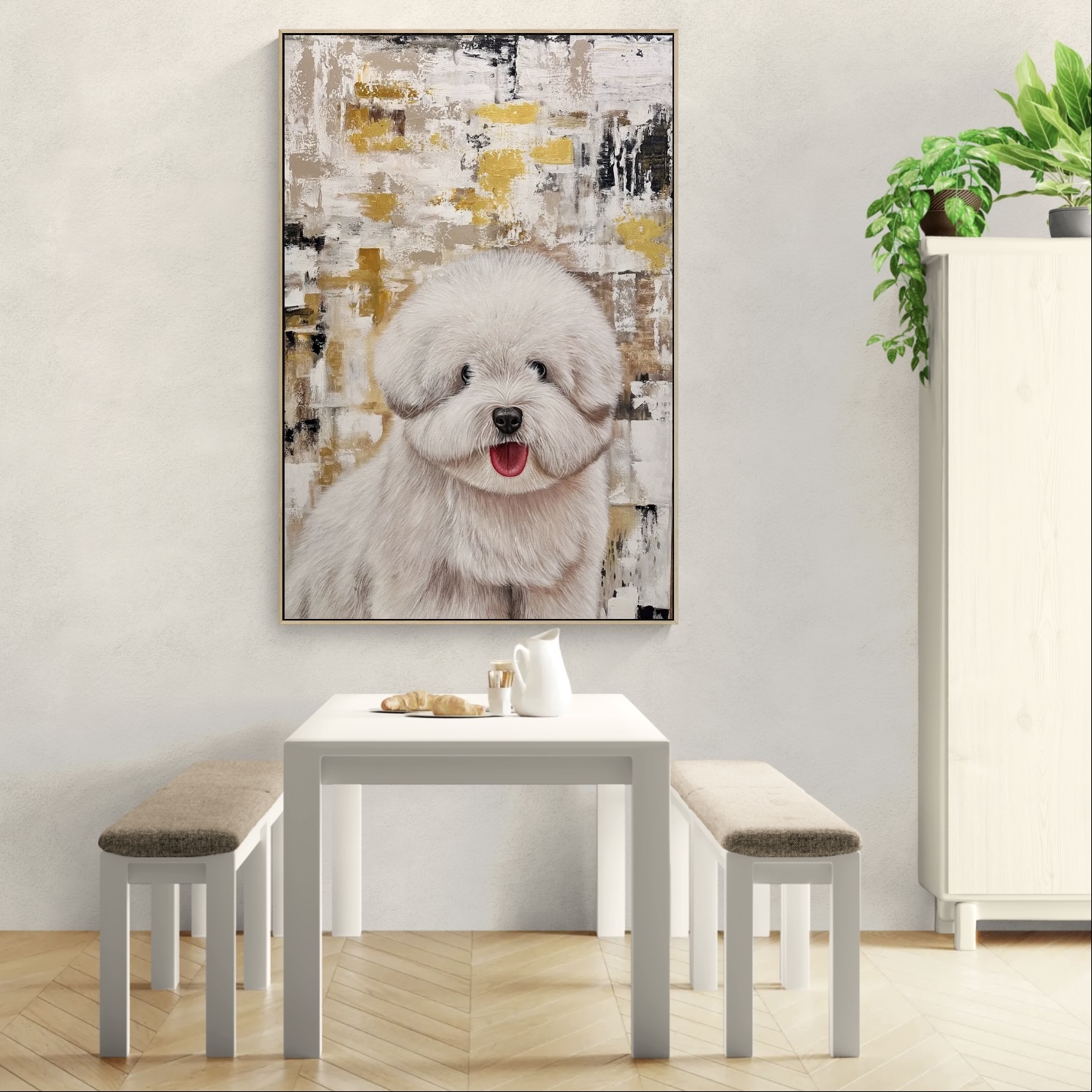 (Customs Pet Portrait) Golden Whispers of a Gentle Companion image 4