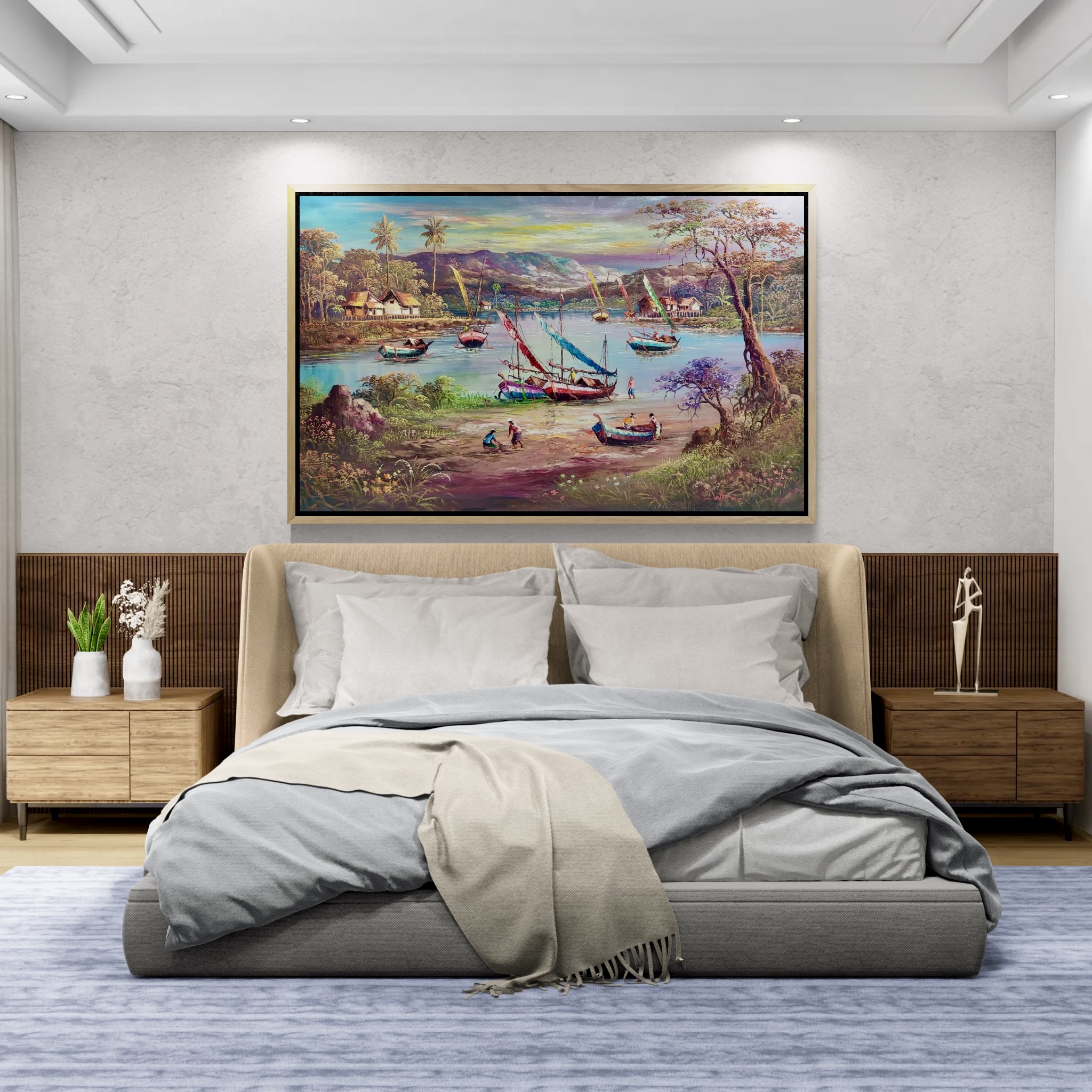 Colorful Coastal Bay image 1