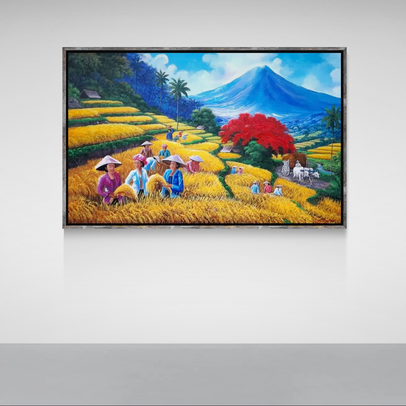 Golden Harvest Beneath the Blue Mountain image 4