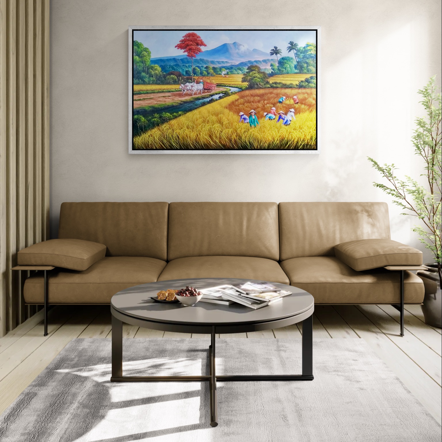 Golden Harvest Under the Crimson Tree image 2