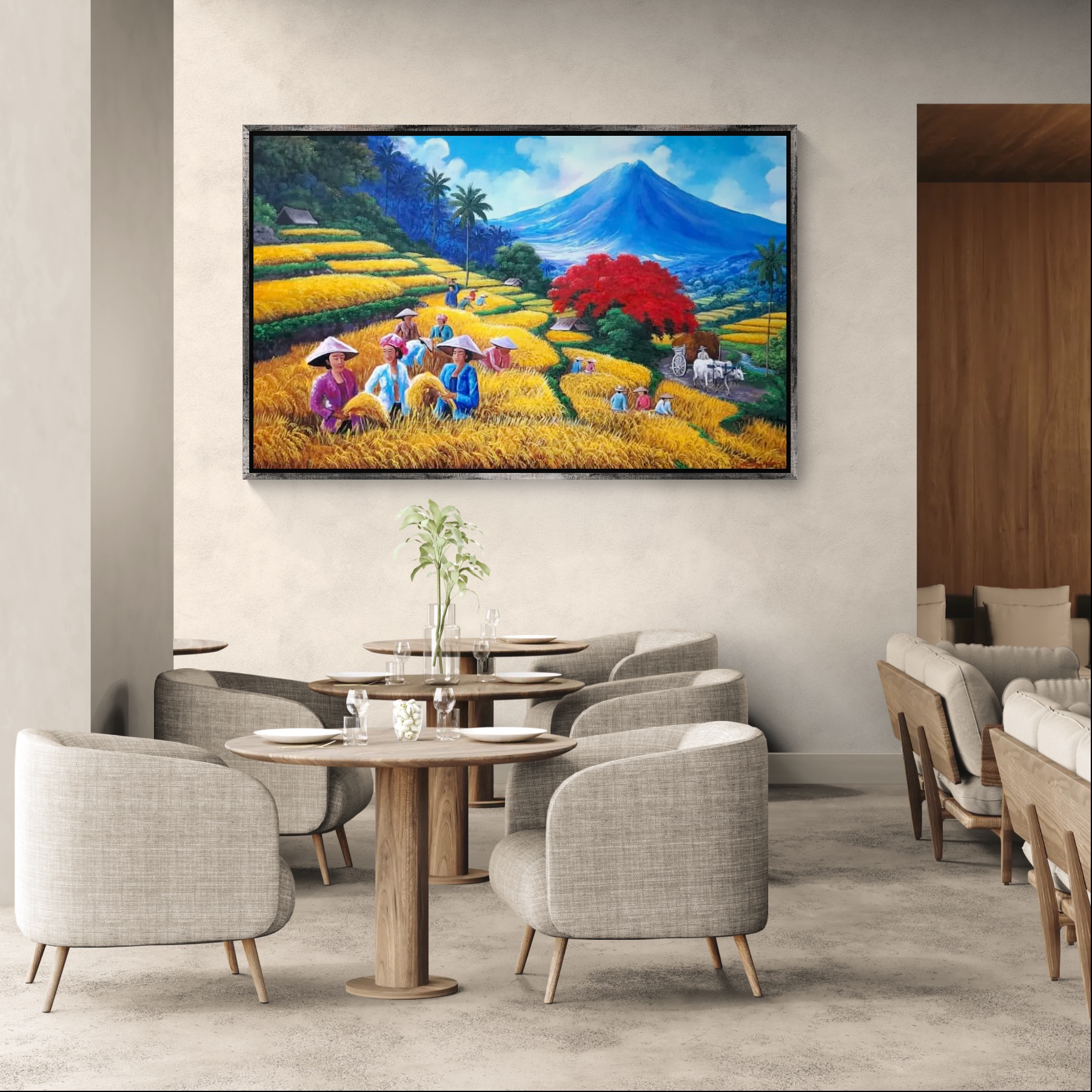 Golden Harvest Beneath the Blue Mountain image 3