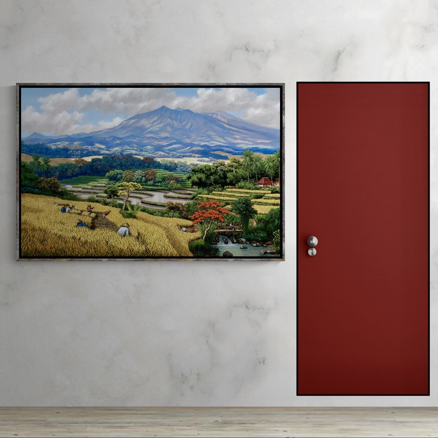 Golden Harvest Beneath the Great Mountain image 4