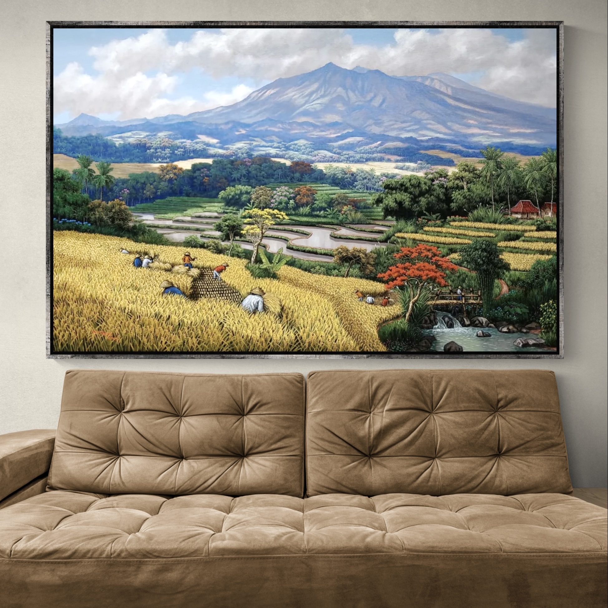 Golden Harvest Beneath the Great Mountain image 2