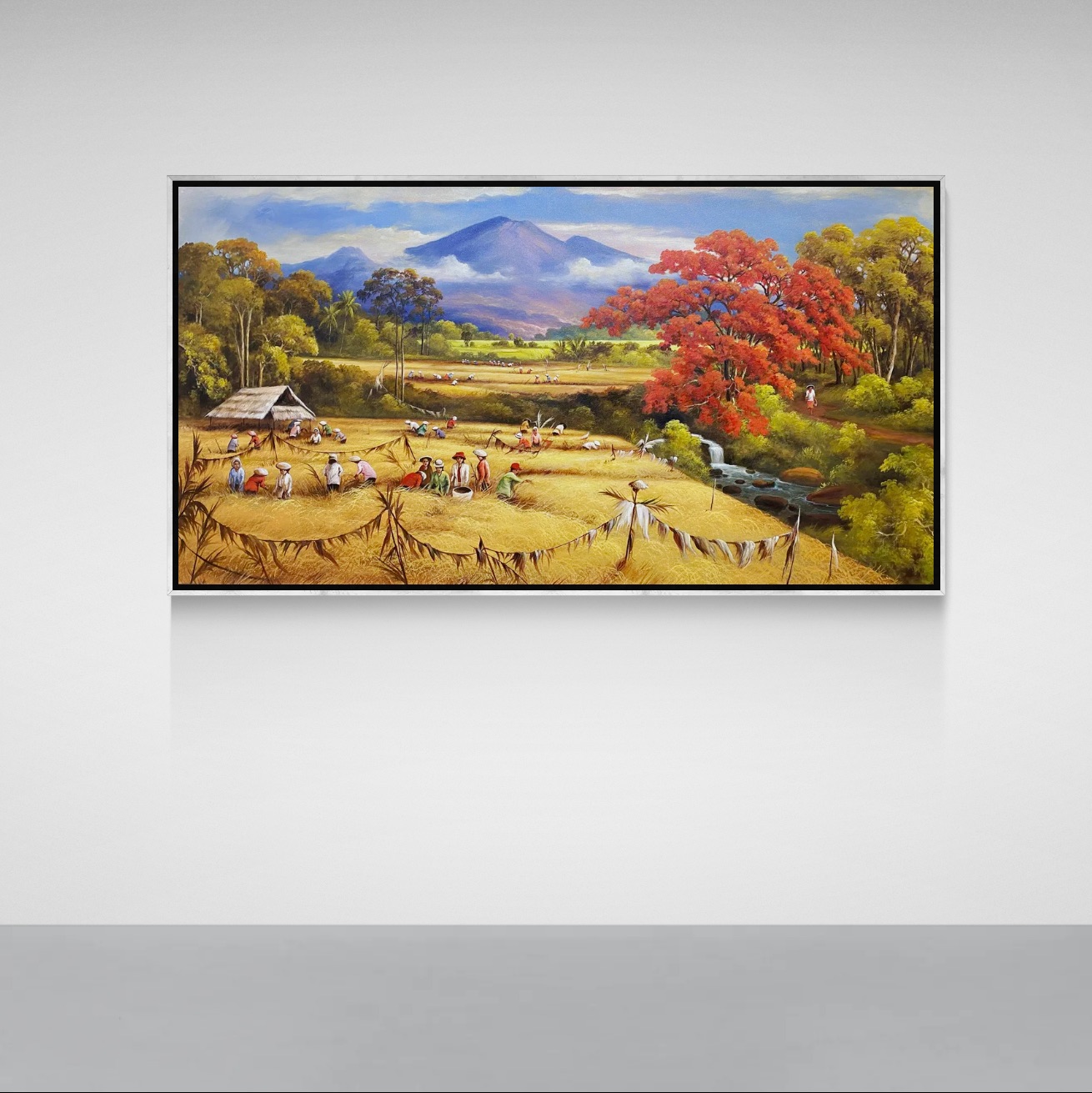 Golden Harvest Under the Autumn Sky