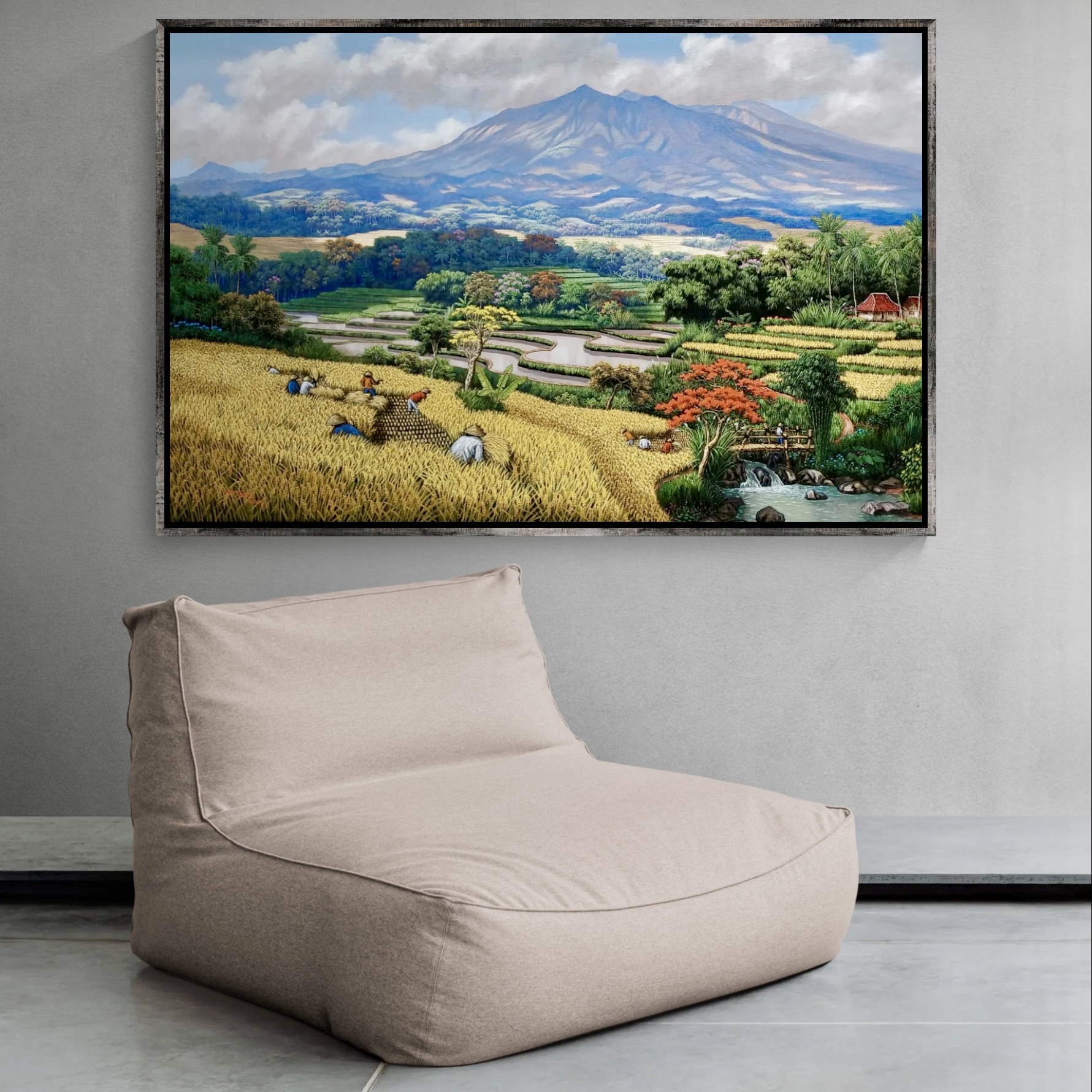 Golden Harvest Beneath the Great Mountain image 3